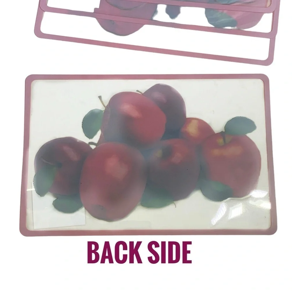 Placemat Frosted Clear Apple Semi Transparent Modern Farmhouse Shabby Chic 4 PC